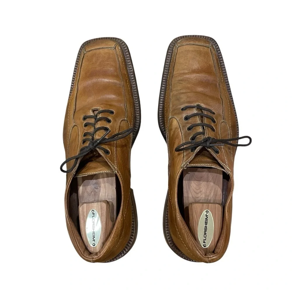 McKanty Leather Square Toe Loafer Dress Shoes Men’s Size 10 / EU 44 Brown Italy